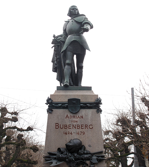 Bronzestandbild des Berner Schultheissen und Feldherrn Adrian I. von Bubenberg