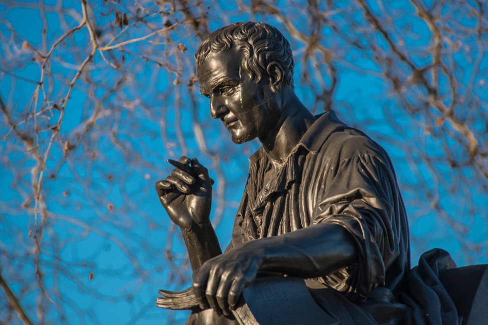 Statue de Jean-Jacques Rousseau à Genève par James Pradier