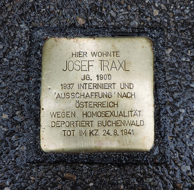 Ohne den Stolperstein von Josef Traxl an der Schöntalstrasse 22 in Zürich wüsste niemand von seiner Existenz.